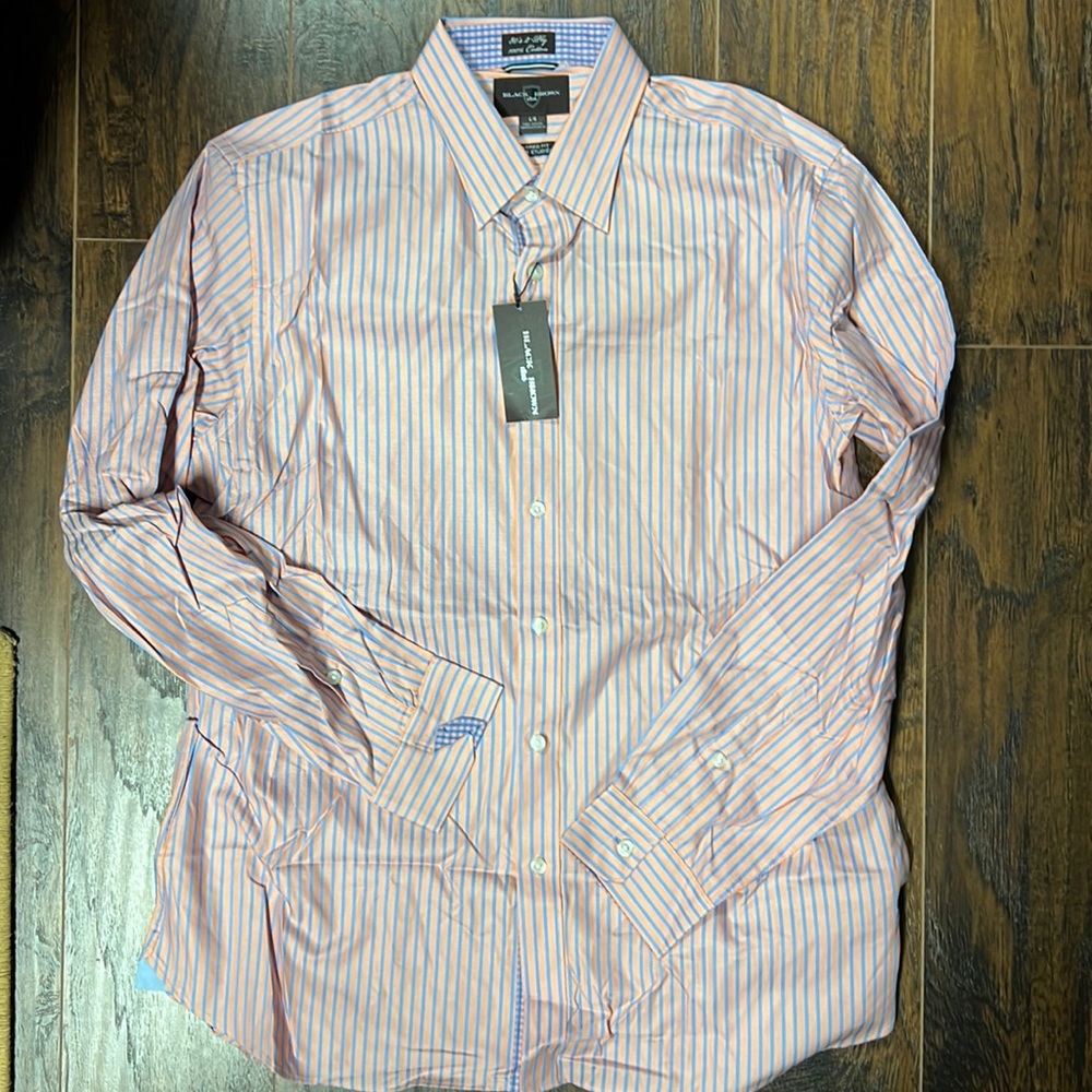 Black Brown 1826 Long Sleeve 
100% Cotton 
Large
Pink & Blue